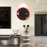 Современные минималистичные часы для столовой, украшение, роспись, кремовый стиль, фон для телевизора, настенные бесшумные часы, настенные часы для домашней гостиной, роспись, живопись