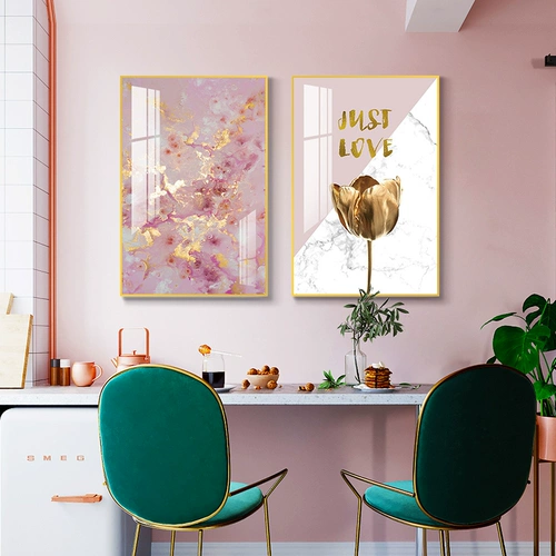 Северный стиль гостиная декоративная живопись современная минималистская диван Фоновая стена Три -ежедневная картина Хрустальная фарфоровая живопись абстрактная легкая роскошная висящая живопись