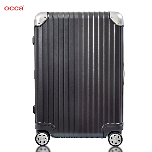 OCCA Черный универсальный модный трендовый дизайнерский чемодан с молнией подходит для мужчин и женщин на колесиках