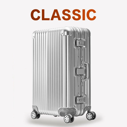 Металлический модный универсальный элитный чемодан, алюминиево-магниевый сплав