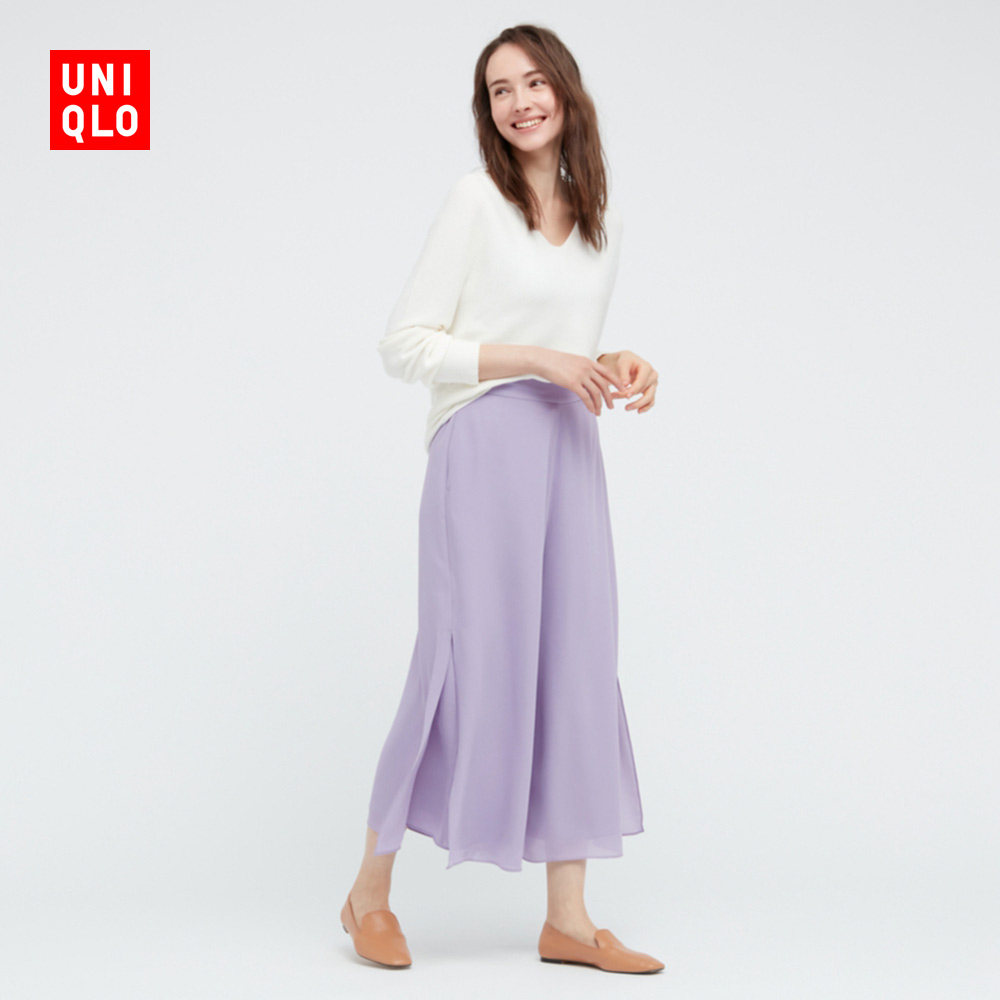 Uniqlo 女裝雪紡側開叉裙褲 半身裙 Uniqlo