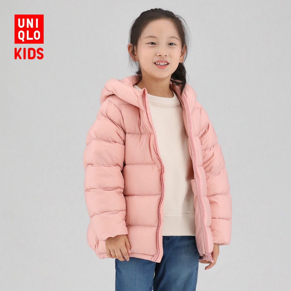 Uniqlo Fall/Winter Kids Boys Girls Premium Light Down Hood Jacket Light Warm Portable Waterproof 431909