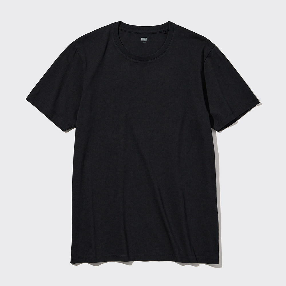 thumbnail for UNIQLO men's and women's crewneck T-shirtSUPIMA cotton short-sleeved cotton texture 475357 465494