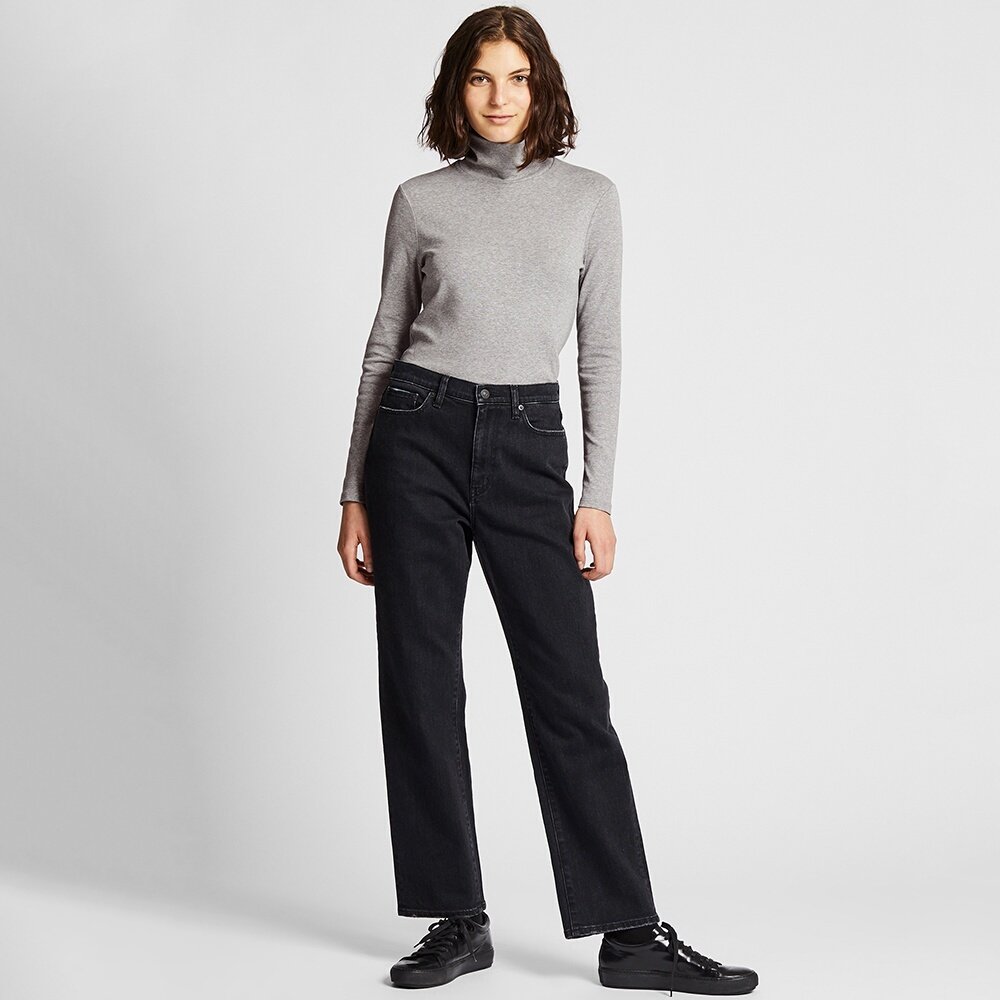 ribbed cotton t-shirt (long sleeve) 418229 uniqlo