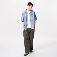 Рубашка мужская uniqlo男装女装棉麻条纹衬衫/短袖衬衫开 𫔭衫休闲 𫔮477902