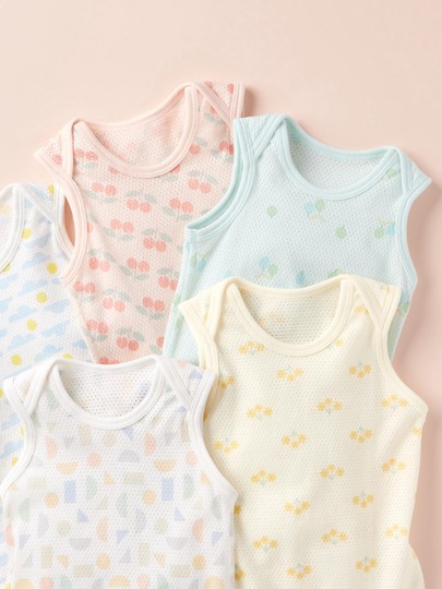 优衣库婴幼儿宝宝Joy of Print网眼包臀衣/无袖1件装连体衣473721