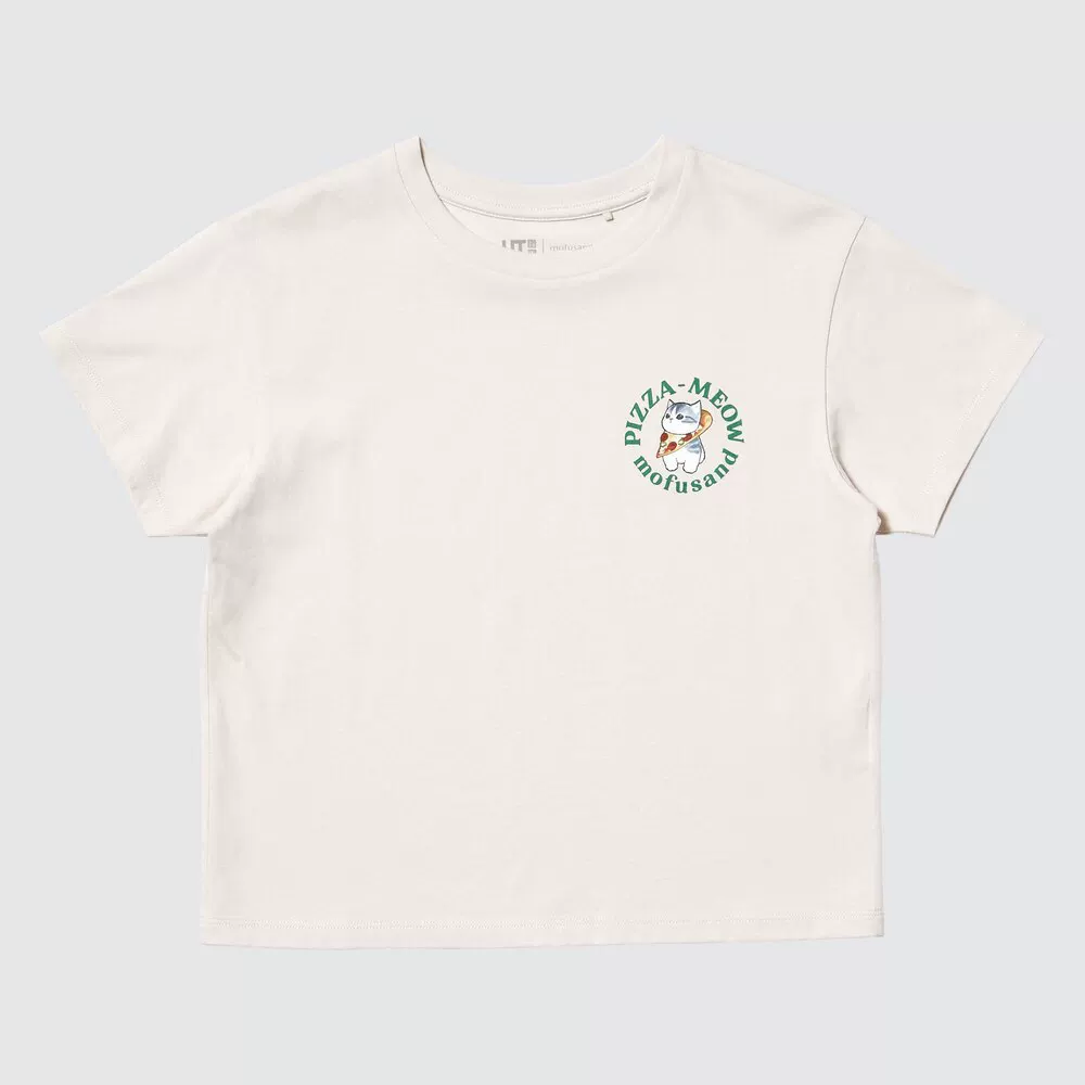 Uniqlo детская одежда для девочек UT mofusand печатная футболка короткий рукав 476620
