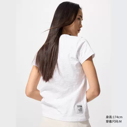 Модель сотрудничества Uniqlo/T2Classic Женская бамбуковая футболка для пряжи/коротки