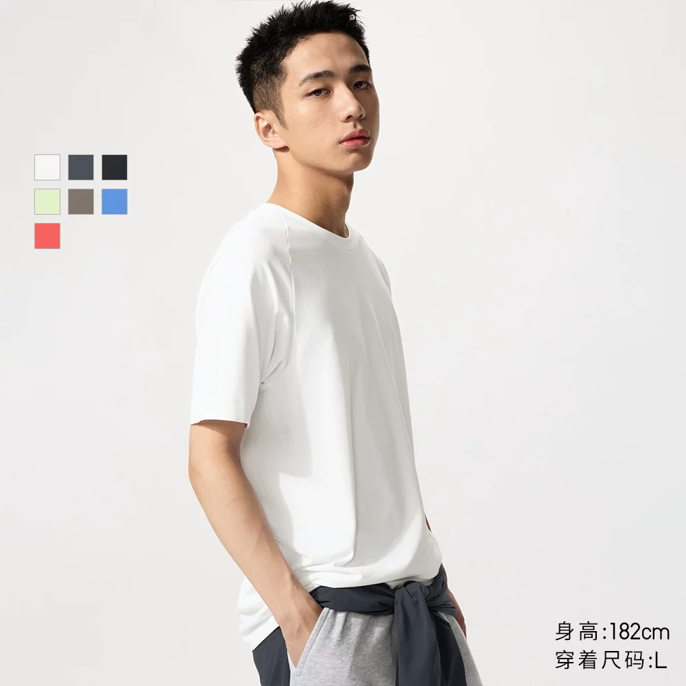 Uniqlo, дышащая футболка, с коротким рукавом, впитывает пот и запах, быстросохнущая