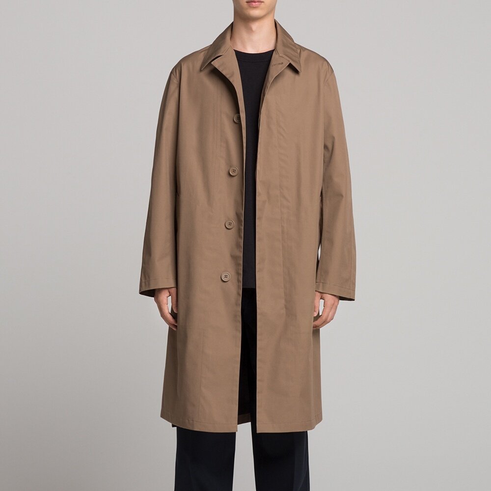 men blocktech single breasted coat