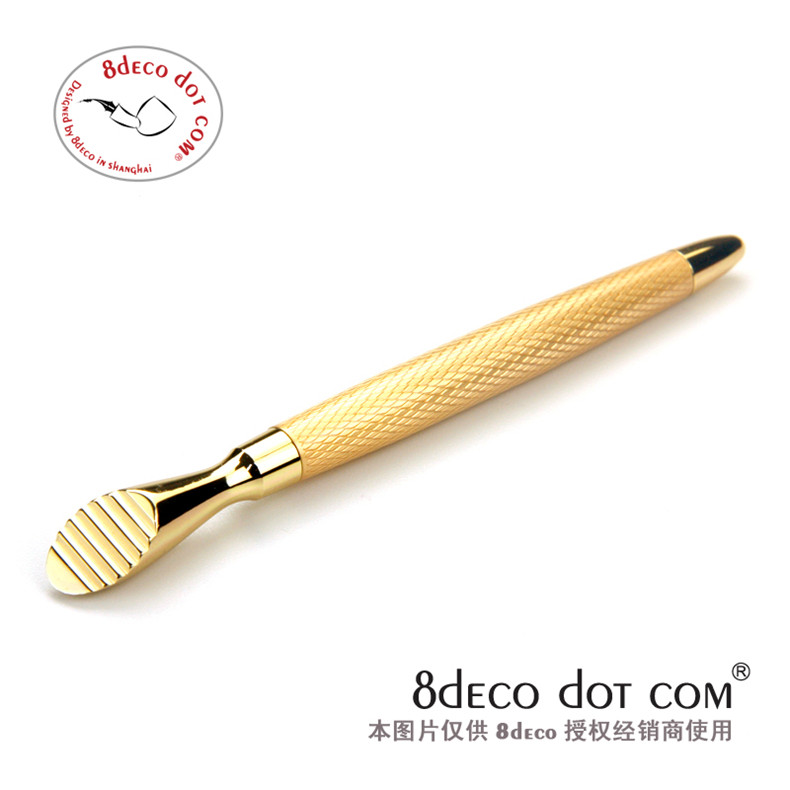 8deco slanted head Tomahawk series concave spoon engraved with anti-flameout smoke bucket pressed stick fog gold