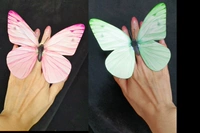 Рифма бабочек [роза 1 зеленый и 1] Бабочка пальца 1 пара диаметров около 13,5 см
