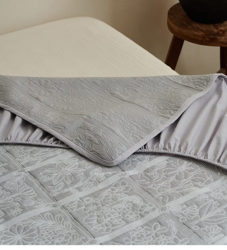 Натяжная простыня fitted sheet | 天丝棉床笠枕套三层提花柔软凉席厚实三件套四季