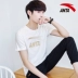 Áo thun nam tay ngắn Anta 2018 hè mới logo lớn chạy áo thể thao giản dị 15718148 áo thun lạnh the thao nam Áo phông thể thao