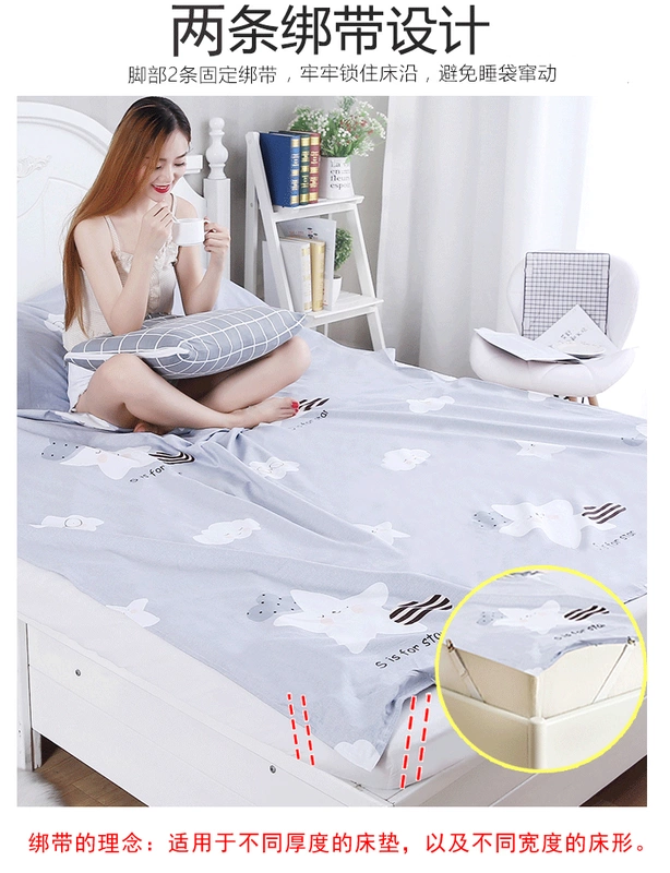 100% cotton túi du lịch khách sạn tạo tác chăn di động chăn đôi giường bông du lịch bẩn túi ngủ - Túi ngủ