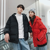 Qlz couple cotton cotton mùa đông 2018 áo khoác cotton mới một nam và một nữ lỏng ngắn phiên bản áo khoác cotton mùa đông Hàn Quốc ao khoac nam