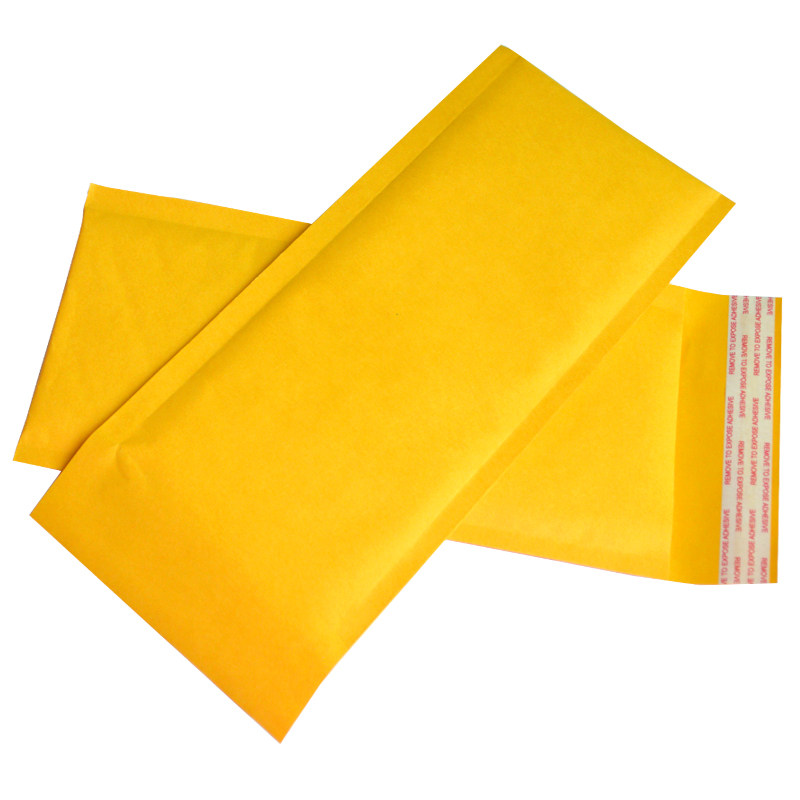 Long strip bubble envelope yellow kraft paper 160x380 300 pieces per box anti-shock anti-damage self-sealing hot sale