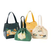 Day Style Canvas Lunch Box Handbag Handbags Aluminum Foil Thickened Insulation Bag Students Office Workers With Rice Bag Lunch Bag