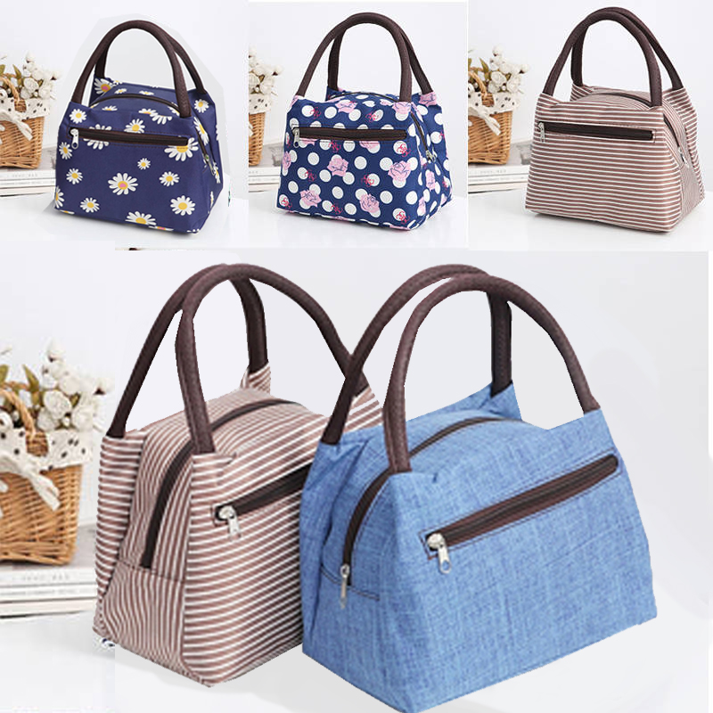   Hand Lunchbox Waterproof Mommy Bag Woman Bag Lunch Bag Meal Kit Bag Small Square Bag Handbag Hand Carrying Bag Insulation