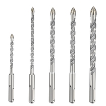 Ceramic tile drill cross round shank triangular drill supercarbide wall concrete ceramic drill punching impact drill