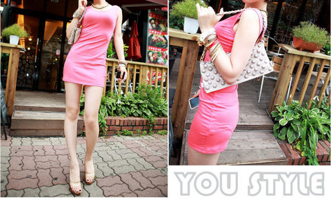 Modal Camisole Nữ Mùa hè dài Túi Hip Tay áo Tank Top Váy áo ba lỗ nữ cách điệu