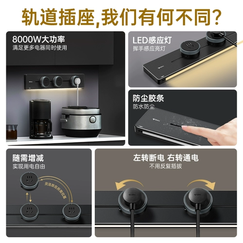 Подвижная лампа Bull с настенной розеткой, специальный буфет с ночником, монтажная плата для поверхностного монтажа беспроводной направляющей, для домашнего использования