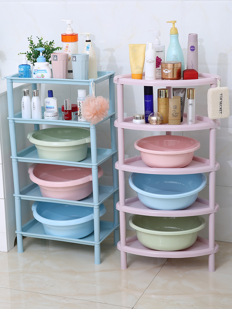 Washbasin shelf Household multi-function bathroom shelf Powder room storage kitchen shelf Multi-layer shelf