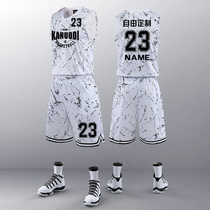 New basketball suit game jersey custom game custom childrens basketball suit mens suit training vest printing