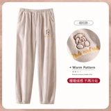 Коралловые бархатные фланелевые утепленные штаны для отдыха, большой размер