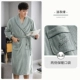 A936333-Male Robe-Gray Green-Dark Grid