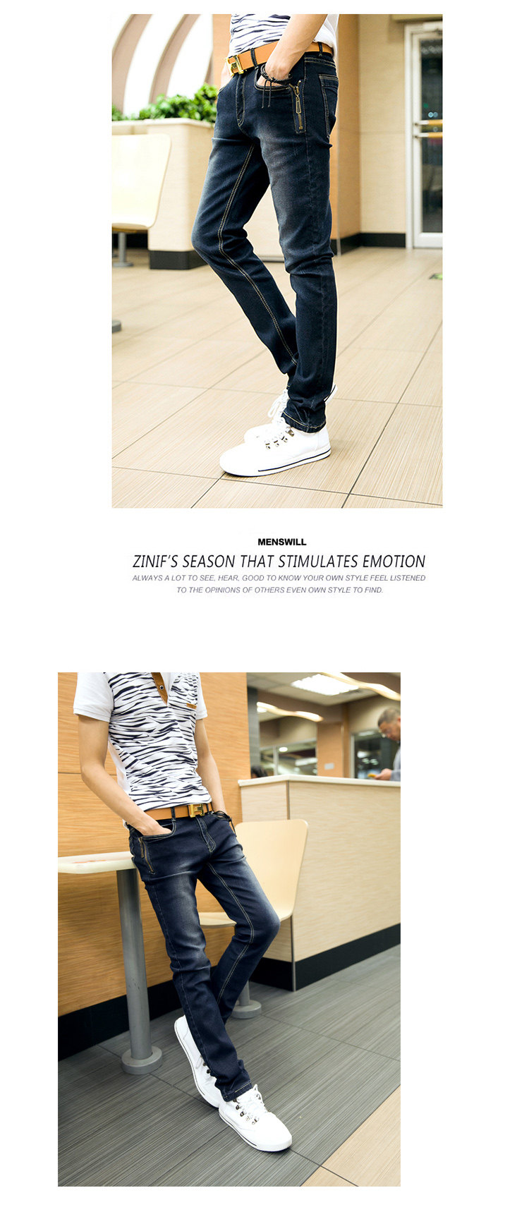 Jeans pour adolescent pieds Slim JOHNSON YUEDA - Ref 1462555 Image 13