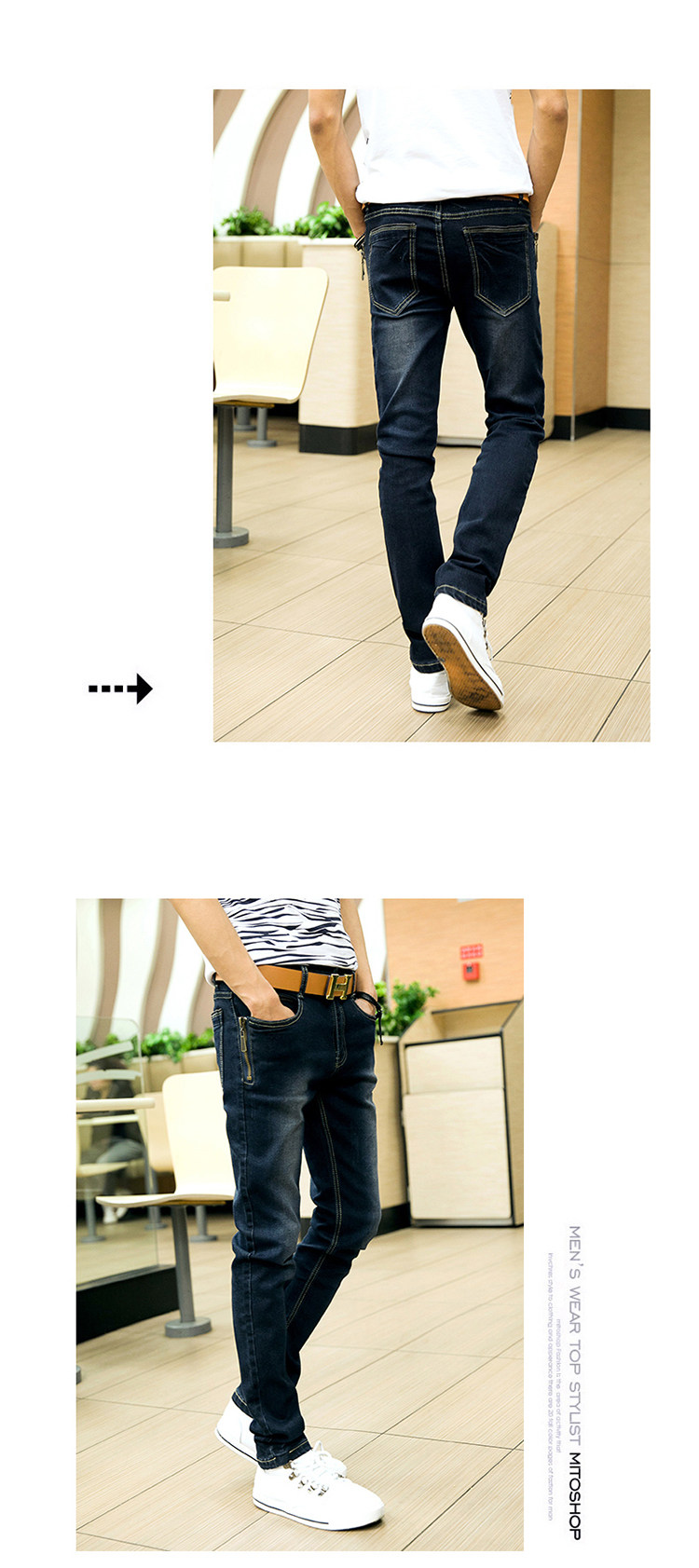 Jeans pour adolescent pieds Slim JOHNSON YUEDA - Ref 1462555 Image 15