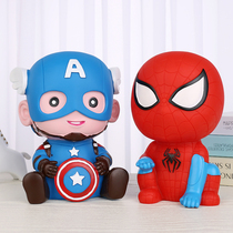 Creative Spider-Man Deposit Money Pot Cartoon American Captain Zero Money Savings Pot Child Anti-Fall Boy New Year Gifts
