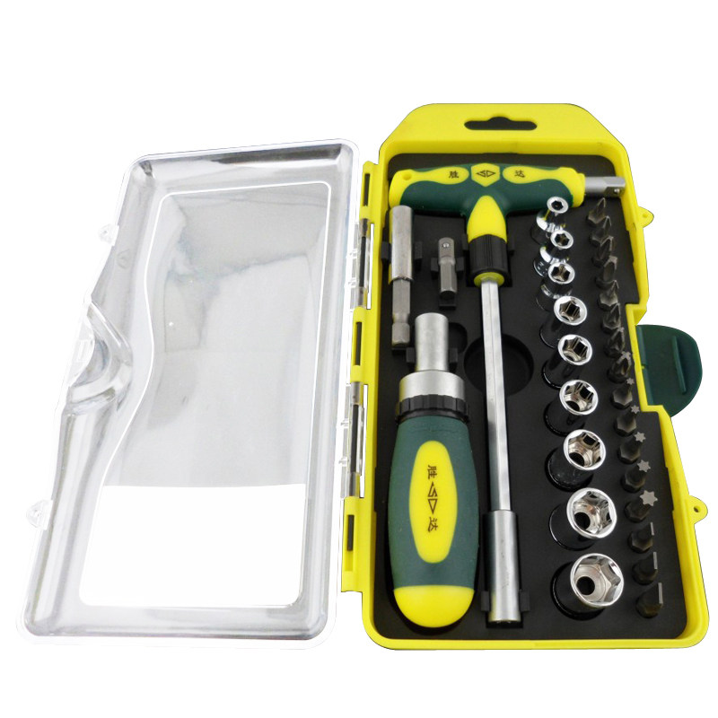SD Shengda 29 Piece Precision Batch Tool Set Screw Head Sleeve Set Ratchet Screwdriver Set