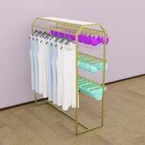 Lingerie shop display rack underwear floor standing pajamas upper wall shelf shop display cabinet display rack gold ins