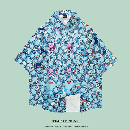 Пляжная летняя зеленая рубашка, подходит для подростков