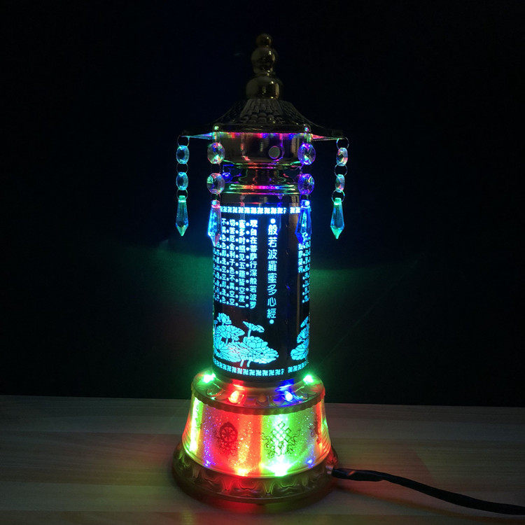 LED colorful hollow lotus lamp turning prayer wheel tower lamp for Buddha lamp Buddha hall lamp Buddha head lamp Buddha lamp for turning Buddha lamp
