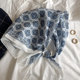 French retro cotton cashew small scarf headband women's neck protection thin small scarf decorative small square scarf turban