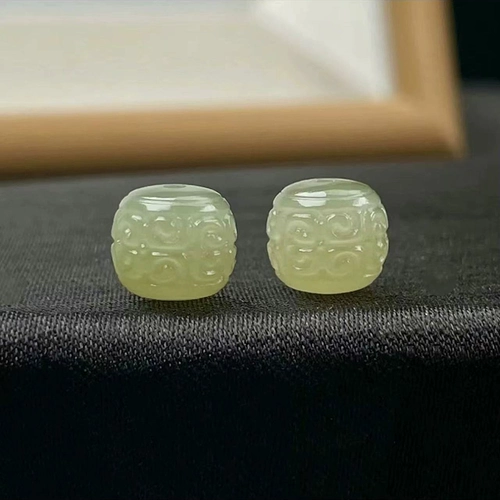 芊雅 Бусины с нефритовым узором Хотан, бусины-бочонки, сделай сам, Звезда и Луна, Кинг-Конг, голова обезьяны, браслет из скорлупы кокоса, браслет, бусины, аксессуары, бусины-бочонки