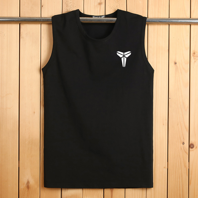 Áo thể thao đặc biệt hàng ngày áo thun nam tay áo cotton thoáng khí rộng vai mùa hè thanh niên buông thả - Áo vest cotton vest khoác nam