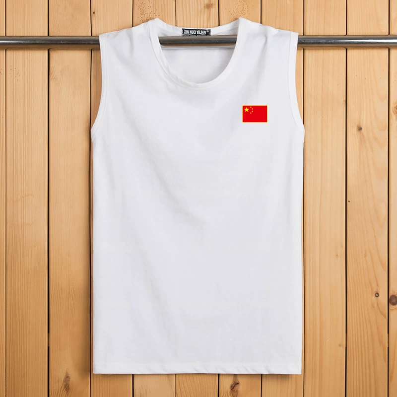 Áo thể thao đặc biệt hàng ngày áo thun nam tay áo cotton thoáng khí rộng vai mùa hè thanh niên buông thả - Áo vest cotton áo ba lỗ gym