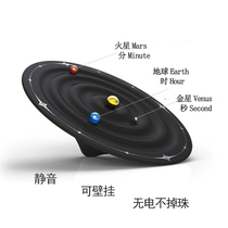 Sun Planet Galaxy Magnetic Clock Galaxy Magnetic Clock Silent Living Room Art Wall Clock