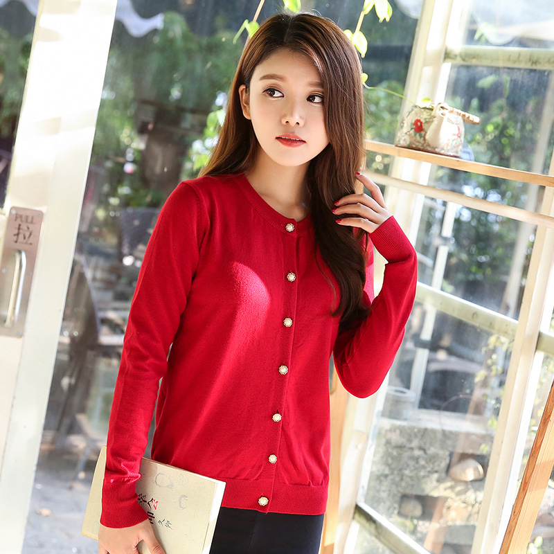 Knitwear women's cardiovert shorts chubby MM200 catty extra-size women's clothes students long sleeves jacket loose blouses women