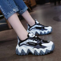 Little daisy dad shoes female ins tide breathable mesh 2020 summer high heel summer feet small super fire net red