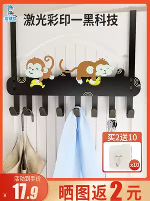 Punch-free door rear adhesive hook rack household Wall Wall hanger bedroom door upper back storage coat hook