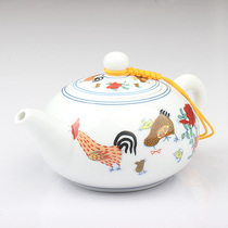 High White Porcelain Clear Goods 23 9 Yuan Rooster Sisch Teapot Tea Bowl Tea Cup Single Jingdezhen Kongfu Tea With Creativity