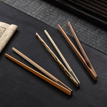 Brocade bamboo tea clip tea brewing Kungfu tea set tea ceremony spare parts thickened non-slip anti-scalding tweezers tea cup tea clip