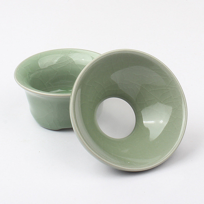 Stock 13 8 Yuan Gothic kilns Ice Cracks Tea Leak Net Tea Filter Retro Qutian Tea Ceramic Home Creative Chinese