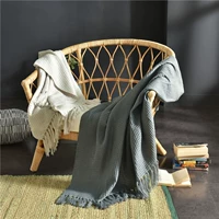 [Street] ba ins sofa Bắc Âu giường cuối chăn take văn phòng điều hòa không khí chăn ngủ trưa chăn waffle khăn choàng Giải trí - Ném / Chăn mền lông cừu cho bé
