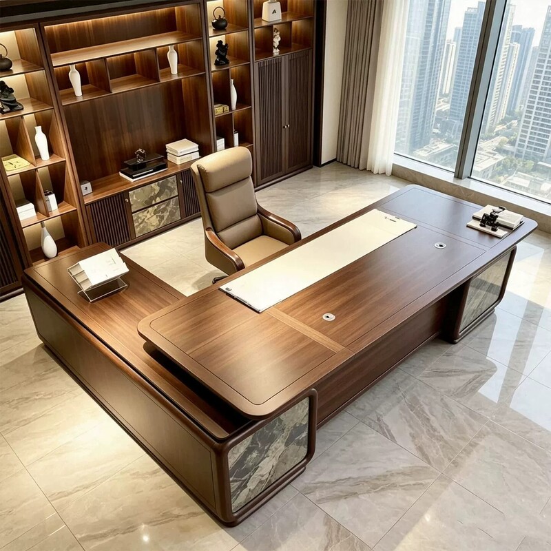 Song-Style Aesthetics, North American Black Walnut Executive Desk, Ceo Desk, Leadership Desk, New Chinese-Style Office Desk, Manager Desk Song-Style Aesthetics, North American Black Walnut Executive Desk, Ceo Desk, Leadership Desk, New Chinese-Style Office Desk, Manager Desk